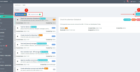 tatsks and reminders trafficmanager tracking platform